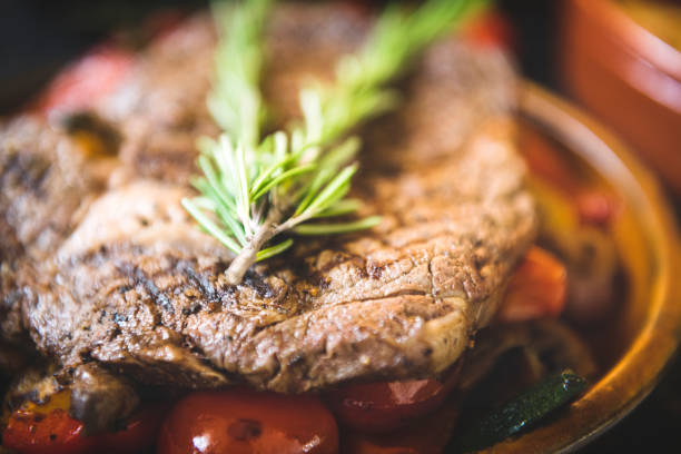 Grilled Steak with rosemary