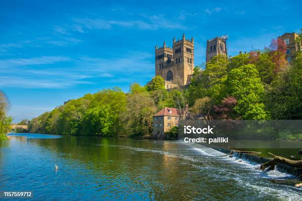 Durham Cathedral And River Wear In Spring In Durham England Stock Photo - Download Image Now