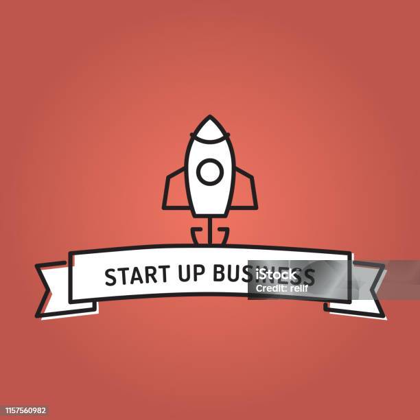 Ilustración de Start Up Business Line Icon Set y más Vectores Libres de Derechos de Asociación - Asociación, Blanco - Artículos deportivos, Cohete espacial