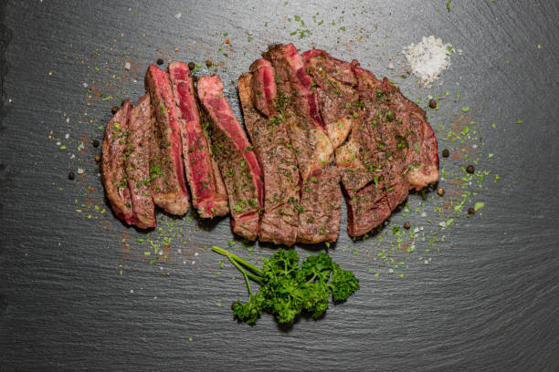 istock Grilled flat iron steak shot in flat lay style 1157563288