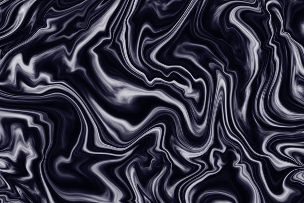 marble abstract black white dark blue wave fondo tormenta mar agua abstracta gradiente ombre swirl pattern mármol ebru texture - pollution oil oil slick water pollution fotografías e imágenes de stock