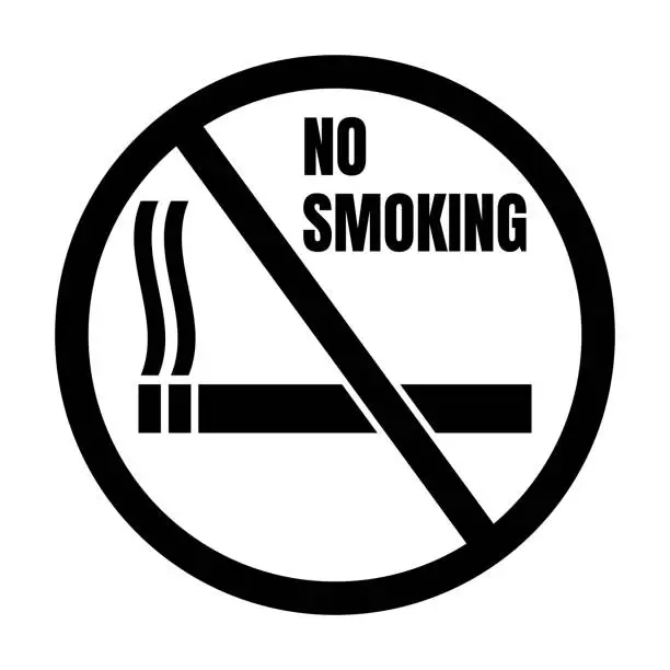 Vector illustration of No Smoking Sign Icon Vector Symbol