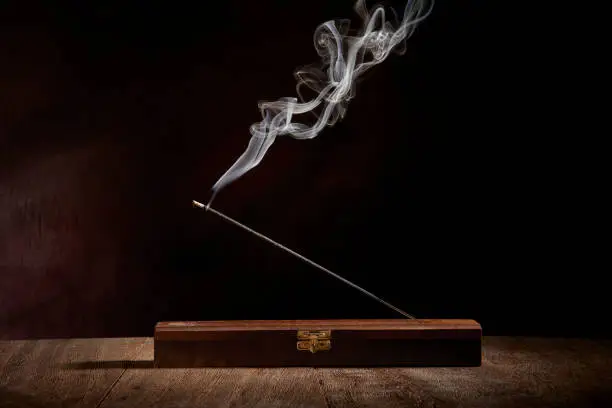 Incense Stick lit. Aromatherapy