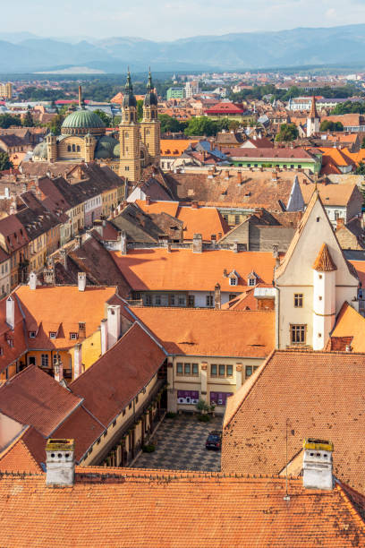istock Sibiu, Romania, Transylvania elevated cityscape 1157566209