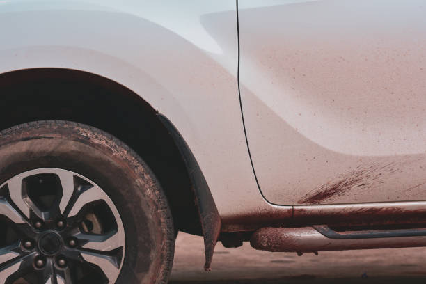 istock dirty car side, wash service concept 1157570082