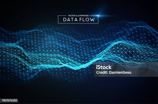 Computer Data Flow Background Vector Eps 10 Big Data Network Technology ...