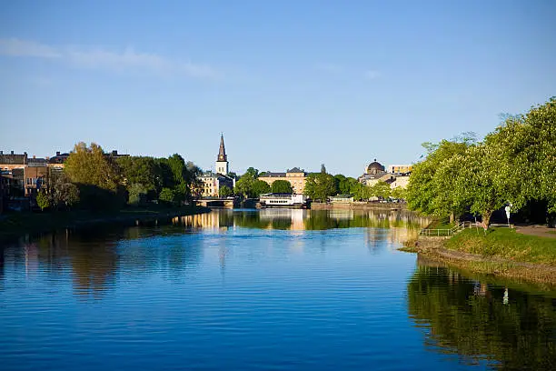 Karlstad city with river klar