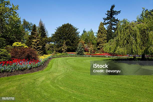 Flower Garden Stock Photo - Download Image Now - Yard - Grounds, Landscaped, Flower