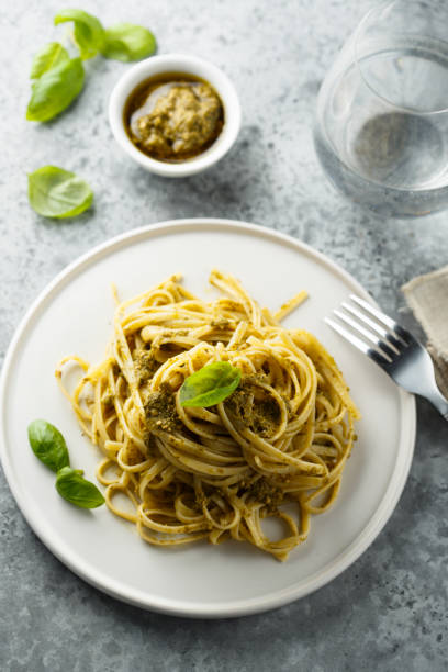 istock Homemade pasta with pesto 1157581537