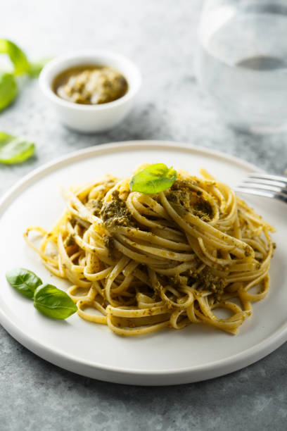 istock Homemade pasta with pesto 1157581643