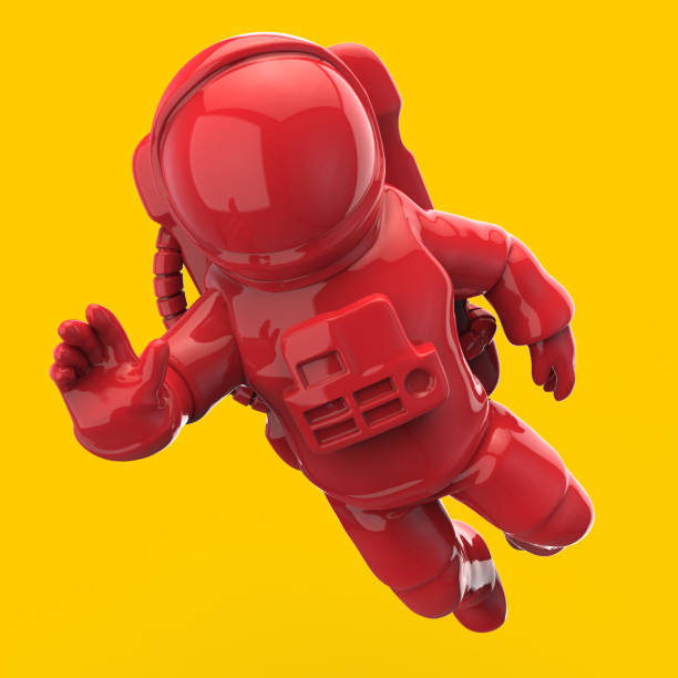 Astronaut in space - 3D Illustration stock photo