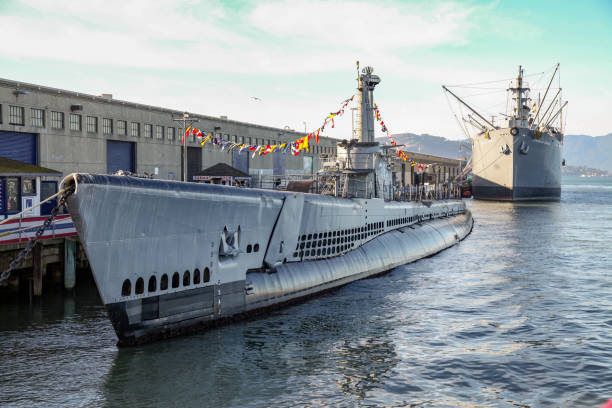 캘리포니아, 미국:12 월 12,2018:잠수함 uss 팜파니토 는 차 세계 대전에서 사용 2 - submarine navy usa military 뉴스 사진 이미지