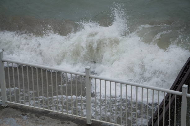 istock Summer storm whips up waves on Lake Michigan 1157587352