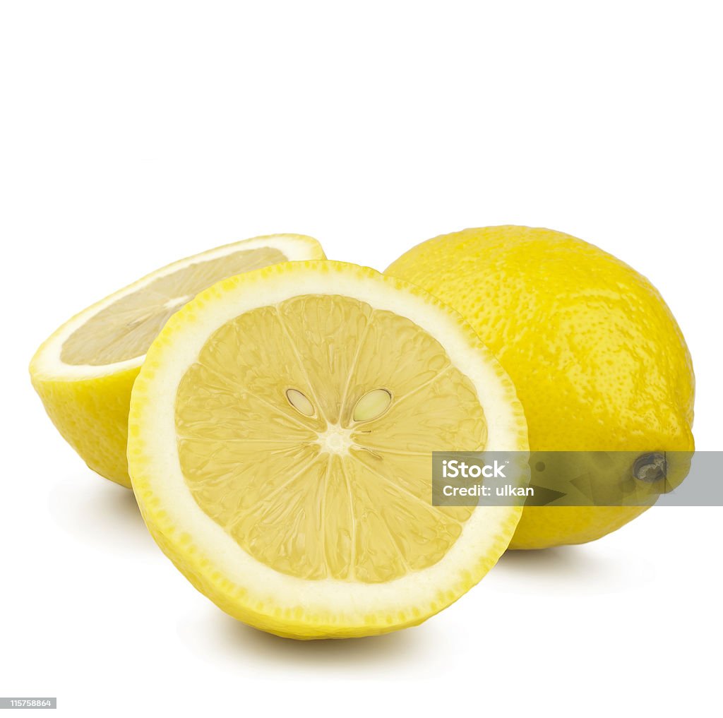 lemons isolated on white Citrus Fruit Stock Photo