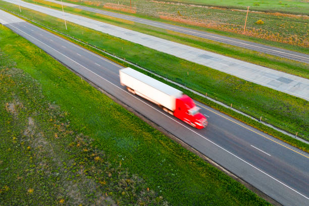 istock Semi Truck on Highway in USA 1157592024