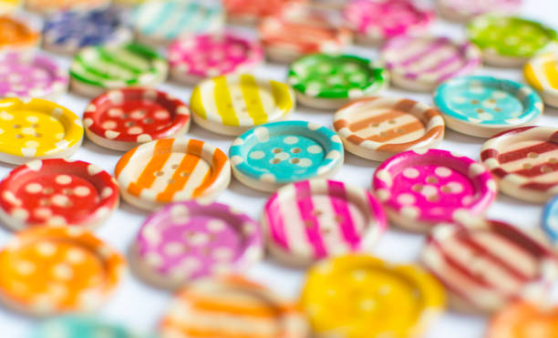 istock Full frame and selective focus photo of various and colorful sewing buttons. 1157602856