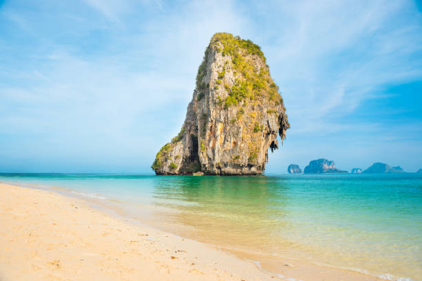 istock Tropical landscape with sea and rock island 1157612865