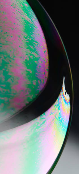 istock Pink and green color surface of soap bubble 1157618549