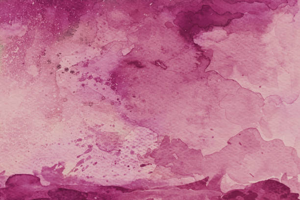 istock Pink and purple watercolor background on a white paper 1157618708