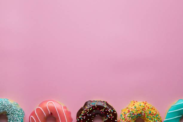 Colorful sweet background with copy space.