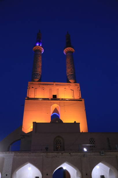 istock Iluminated Jame (or Friday) Mosque at night, Yazd, Iran 1157625545