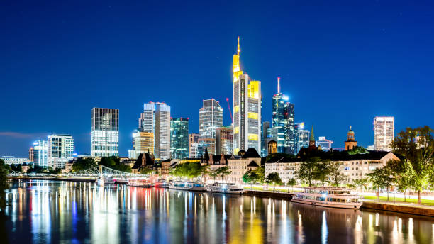 istock Skyline of Frankfurt at night 1157629948