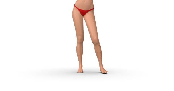 istock Woman Legs isolated on white 3D Rendering 1157630408