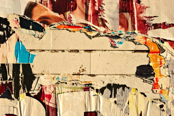 istock Old ripped blank torn paper crumpled creased posters grunge textures backdrop backgrounds placard letters stock photo 1157633180