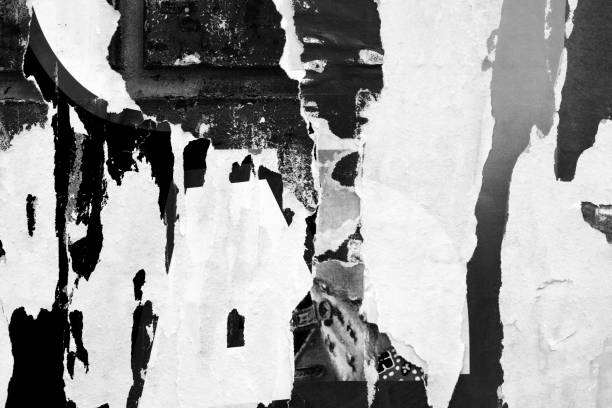 istock Blank white black old ripped torn paper crumpled creased posters grunge textures backdrop backgrounds placard stock photo 1157633195