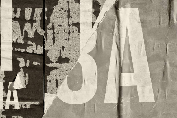 istock Blank old ripped torn crumpled creased posters grunge textures backdrop background frame stock photo 1157633312