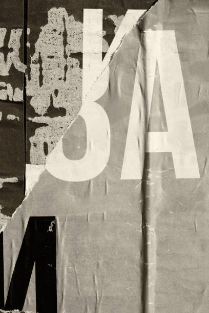 istock Blank old ripped torn crumpled creased posters grunge textures backdrop background frame stock photo 1157633319