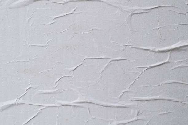 White creased poster texture. Abstract background.
