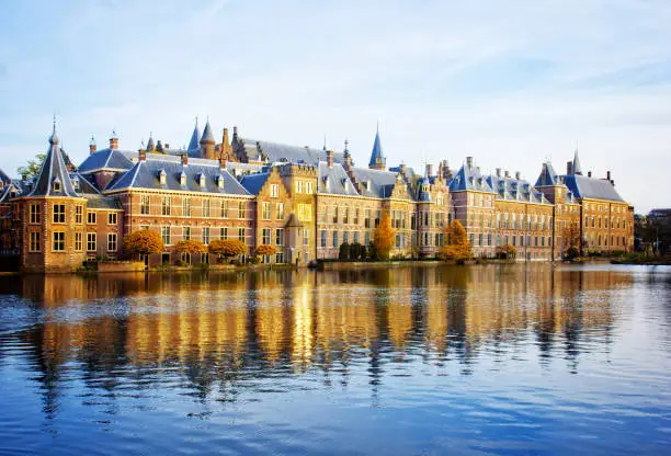 Binnenhof Dutch Parliament , The Hague Den Haag , Netherlands at fall