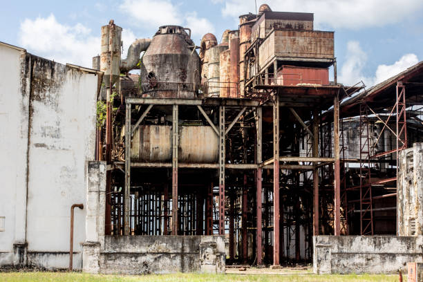 istock Former abandoned oil manufacturing plant 1157656482