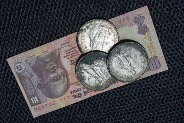 istock Ancient foreign currency as coins and banknotes. 1157676308