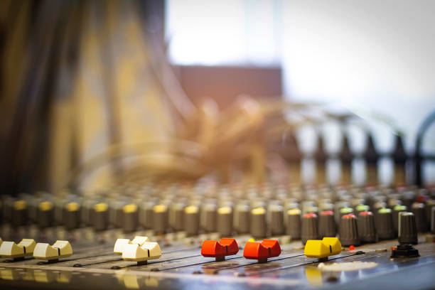 istock Volume Slide Professional Audio Mixer. 1157677218