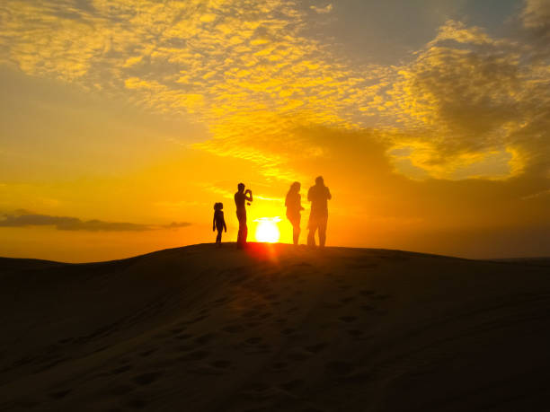 istock Sunset on sand dunes of Dubai desert 1157681122