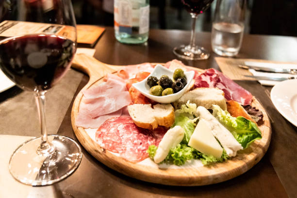 istock Serving of various types of iberico cold meats, cheese, olive 1157684298