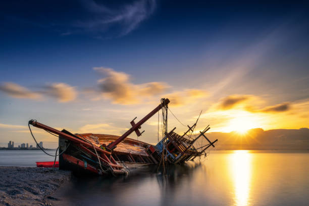 istock Wooden boat on water 1157686776