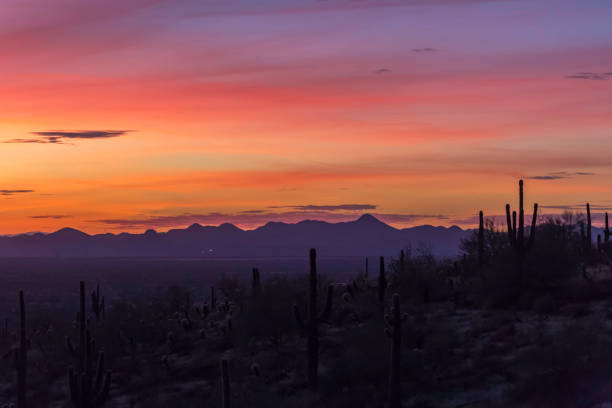 istock Sunset Colors Over the Desert Mountains 1157686863