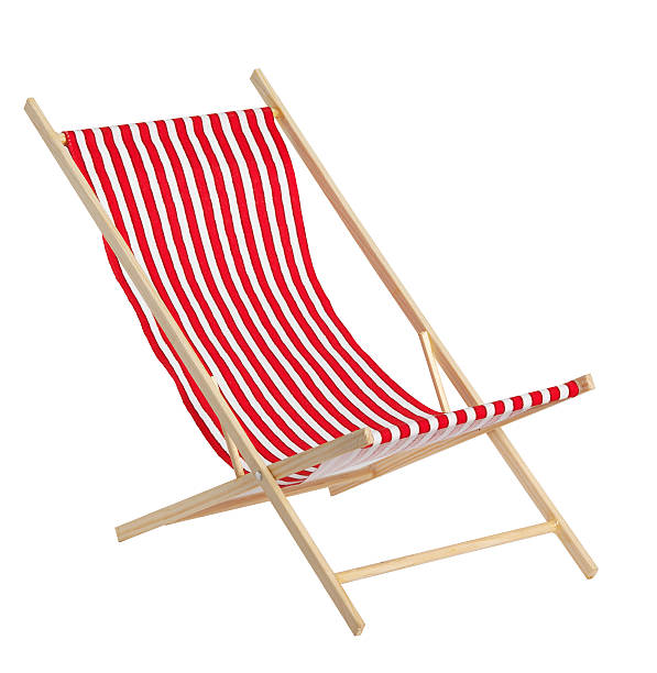 red brinquedos chaise longue no fundo branco - chair beach chaise longue isolated - fotografias e filmes do acervo