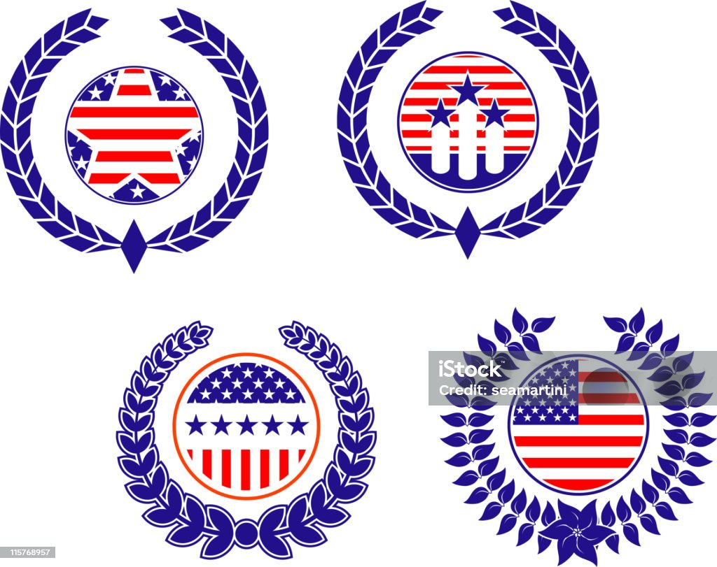 США символы - Векторная графика Лавровый венок роялти-фри