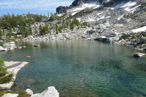 istock Hiking the Enchantment Lakes Trail with McClellan Peak 1157691056