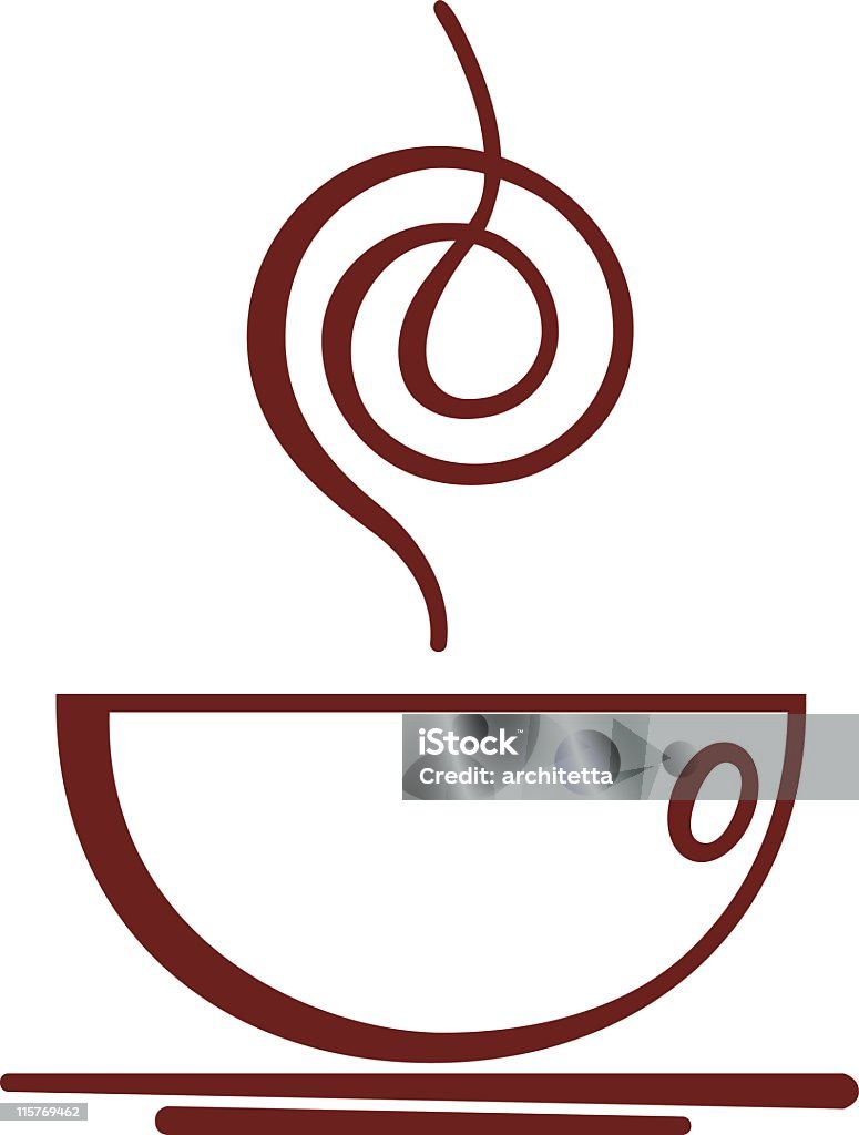 Ilustración de una taza de café y té - arte vectorial de Abstracto libre de derechos