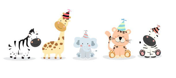 Safari Birthday Party Illustrations, Royalty-Free Vector Graphics & Clip Art  - iStock