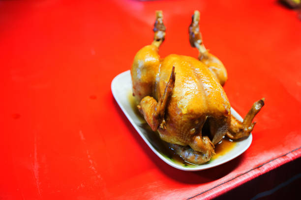 Boiled chicken with herb is Thai food