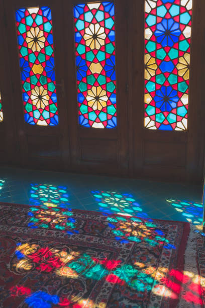 istock Reflection of stained glass at Pink Mosque, Shiraz 1157702349