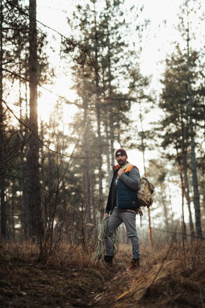 istock 30-40 years old man hiker in the forest 1157709227