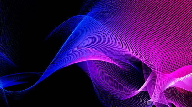 istock Aurora dream light, colorful greeting magic space of beautiful abstract fabric wave look. Wonderful amazing celebration moment screen show presentation 3D rendering 1157710295