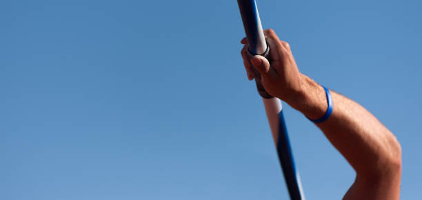 istock Athlete about to throw a javelin 1157716203